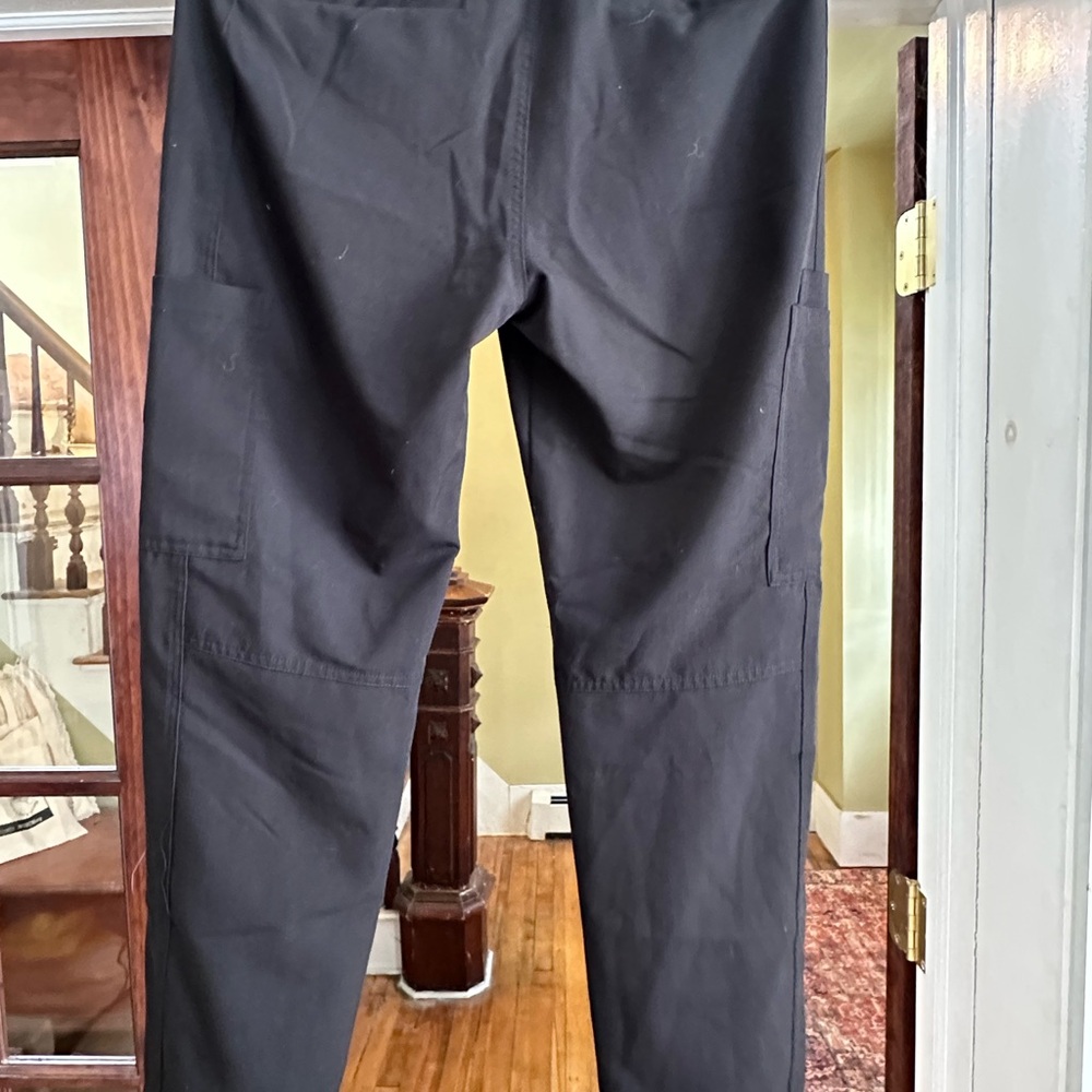 Figs Black Cargo Pants with Straight Leg